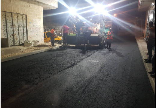 Construction internal roads in Dura city.
